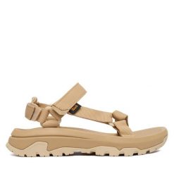 Sandały Teva. Brązowe sandały damskie Teva, bez wzorów, bez obcasa, bez zapięcia. Za 379.99 zł.