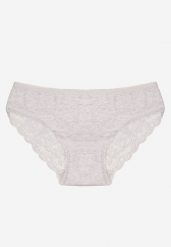 Jasnoszare Majtki Figi Zdobione Koronką Venissella. Szare majtki damskie Born2be, z bawełny. Za 9.99 zł.