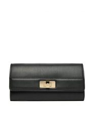 Tommy Hilfiger Portfel Th Modern Large Flap Wallet AW0AW18704 Czarny. Czarne portfele damskie Tommy Hilfiger, ze skóry. Za 329.99 zł.