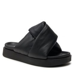Klapki Inuikii. Czarne klapki damskie Inuikii, bez wzorów, bez obcasa, bez zapięcia. Za 629.99 zł.