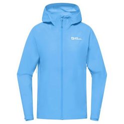 Kurtka przeciwdeszczowa damska Jack Wolfskin Prelight 2.5L LT. Niebieskie kurtki sportowe damskie Jack Wolfskin, l, bez wzorów, bez ramiączek, bez kaptura, trekkingowe. Za 589.99 zł.