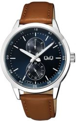 Zegarek męski QQ A11A-001P brązowy. Brązowe zegarki męskie Q&Q, bez wzorów. Za 246.00 zł.