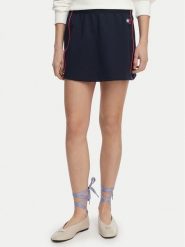 Tommy Jeans Spódnica mini Badge DW0DW22589 Granatowy Regular Fit. Niebieskie spódnice damskie Tommy Jeans, s, bez wzorów, z bawełny, mini. Za 329.99 zł.