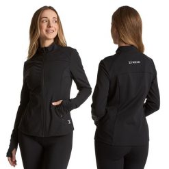 Bluza damska XTREXO Trexi Blouse. Czarne bluzy damskie TREXO, bez wzorów, sportowe, bez ramiączek, bez kaptura. Za 89.99 zł.