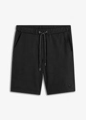 Bermudy dresowe z gumką w talii, regular fit. Niebieskie spodnie sportowe męskie bonprix, l, bez wzorów, z dresówki. Za 72.99 zł.