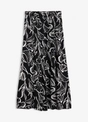 Spódnica maxi z kreszowanej wiskozy. Czarne spódnice damskie bonprix, bez wzorów, z wiskozy, maxi. Za 124.99 zł.