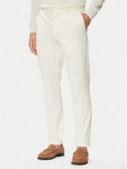 BOSS Chinosy C-Genius-DTL-WG-264F 50571185 Kremowy Slim Fit. Białe eleganckie spodnie męskie Boss, bez wzorów, z bawełny. Za 679.99 zł.