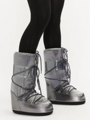 Moon Boot Śniegowce 80D1401680 Srebrny. Szare śniegowce damskie Moon Boot, ze skóry, bez zapięcia. Za 989.99 zł.