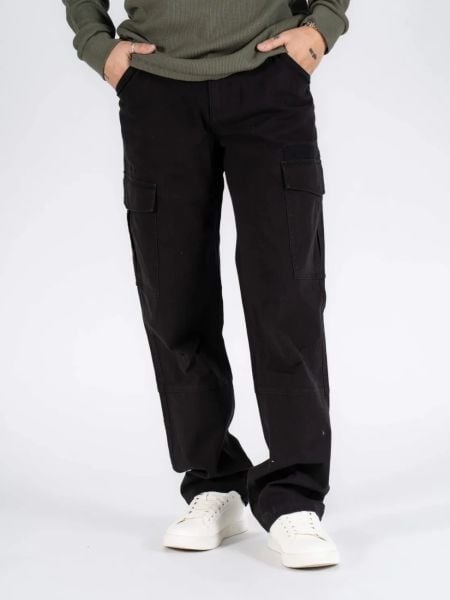 Męskie Spodnie Materiałowe Marcus Gerry Cargo 9098 Black 16-200135. Czarne spodnie materiałowe męskie MARCUS, bez wzorów, z materiału. Za 169.99 zł.