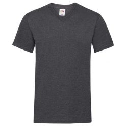 Koszulka Unisex Dla Dorosłych Valueweight Heather Z Dekoltem V. Szare bluzki damskie fruit of the loom, bez wzorów, sportowe, bez kołnierzyka, bez ramiączek. Za 42.99 zł.