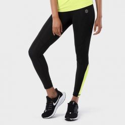 Kobieta Fitness Legginsy sportowe ze średnim stanem Golden Series SIROKO Czarny. Czarne legginsy damskie SIROKO, bez wzorów. Za 130.65 zł.