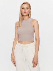 Guess Top Edie V3GP19 K8RT2 Beżowy Slim Fit. Brązowe topy damskie Guess, xxs, z aplikacjami, z wiskozy, bez kołnierzyka, bez ramiączek. Za 79.99 zł.