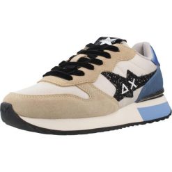 Buty SUN68 STARGIRL GLITTER LOGO Beżowy. Brązowe obuwie trekkingowe damskie SUN68, ze skóry, bez zapięcia. Za 416.99 zł.