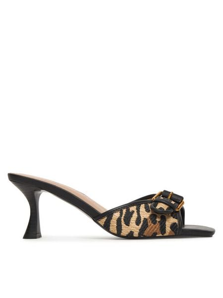 Guess Klapki FLJDI2P EL03 Beżowy. Brązowe klapki damskie Guess, z aplikacjami, z materiału, bez obcasa, bez zapięcia. Za 302.99 zł.