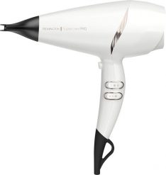 Suszarka Remington Remington Supercare Pro 2200 AC, Ceramic, AC, 36.1 m/s, Black, White, Monochromatic, Hanging loop. Białe suszarki do włosów Remington. Za 115.42 zł.