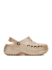 Crocs Klapki BAYA PLATFORM CLOG 208459-212 Złoty. Żółte klapki damskie Crocs, bez wzorów, z tworzywa sztucznego, bez obcasa, bez zapięcia. Za 219.99 zł.