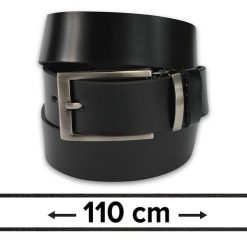 Pasek do Spodni, Czarny 110 cm, Skórzany, Elegancki, Męski, Możliwość Skrócenia -ZET. Czarne paski męskie Zet, ze skóry, eleganckie. Za 89.00 zł.