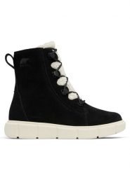 Sorel Botki Explorer III Joan 2077981010 Czarny. Czarne botki damskie Sorel, bez wzorów, ze skóry, bez obcasa, na płaskiej podeszwie, bez zapięcia. Za 662.99 zł.