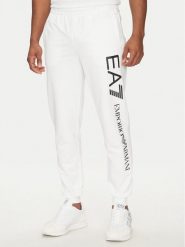 EA7 Emporio Armani Spodnie dresowe 7M000571 AF13512 M0003 Biały Regular Fit. Białe spodnie sportowe męskie EA7 Emporio Armani, m, bez wzorów, z bawełny. Za 309.99 zł.
