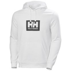 Bluza z kapturem Helly Hansen Box. Białe bluzy męskie Helly Hansen, m, bez wzorów, z bawełny, bez ramiączek, z kapturem. Za 368.00 zł.