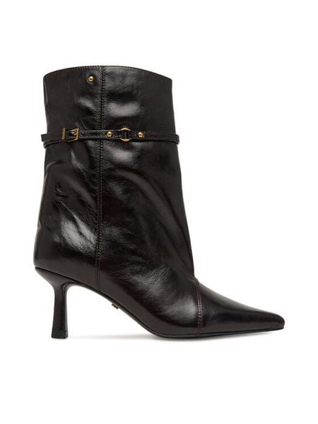 GINO ROSSI Botki EO-LS6531-04-01 Brązowy ciemny. Brązowe botki damskie Gino Rossi, bez wzorów, ze skóry, bez obcasa, na szpilce, bez zapięcia. Za 429.99 zł.