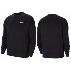 Bluza do piłki nożnej męska Nike Park 20 Fleece Crew. Czarne bluzy męskie Nike, m, bez wzorów, sportowe, bez ramiączek, bez kaptura. Za 255.25 zł.