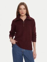Barbour Sweter LKN1579RE88 Bordowy Regular Fit. Czerwone swetry nierozpinane damskie Barbour, bez wzorów, z syntetyku, bez kołnierzyka, bez ramiączek. Za 699.99 zł.