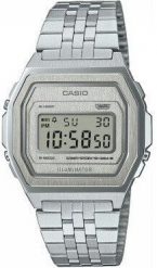 Zegarek męski Casio A1000A-7EF srebrny. Szare zegarki męskie Casio, bez wzorów, srebrne. Za 599.00 zł.