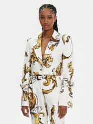 Versace Jeans Couture Marynarka 78HAQ704 Biały Slim Fit. Białe marynarki i żakiety damskie Versace Jeans Couture, bez wzorów, z jeansu, bez kołnierzyka, bez ramiączek. Za 1,619.00 zł.