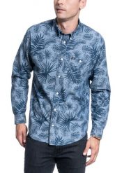 KOSZULA MĘSKA LEE RIVETED SHIRT WASHED BLUE L66IWALR 112116473. Niebieskie koszule męskie Lee, l, bez wzorów, bez kołnierzyka, bez ramiączek. Za 129.99 zł.