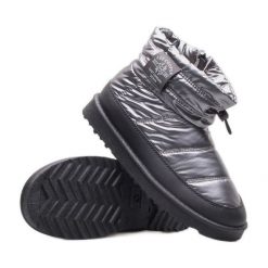 Buty Lee Cooper W LCJ-23-44-1966L srebrny. Szare śniegowce damskie z materiału, bez zapięcia. Za 137.52 zł.