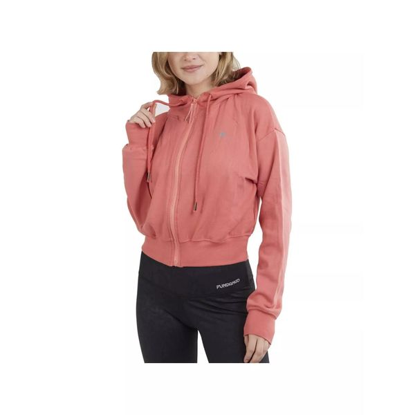 Damska bluza z kapturem Fundango Draug Crop. Czerwone bluzy damskie FUNDANGO, l, bez wzorów, z bawełny, sportowe, bez ramiączek, z kapturem. Za 299.00 zł.