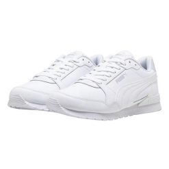 Trampki Męskie St Runner V3 L. Białe buty zimowe męskie Puma, bez wzorów, bez obcasa, bez zapięcia. Za 329.99 zł.