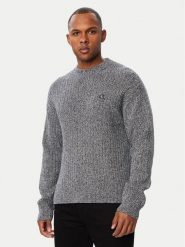 Calvin Klein Jeans Sweter LV04RH328G Szary ciemny Regular Fit. Szare swetry męskie Calvin Klein Jeans, m, bez wzorów, z bawełny, bez kołnierzyka, bez ramiączek. Za 449.99 zł.
