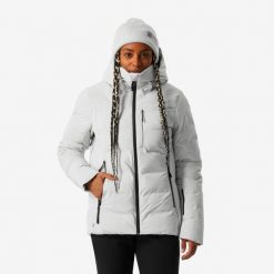 Kurtka narciarska i snowboardowa damska Quechua 500 Warm. Brązowe kurtki sportowe damskie WED'ZE, na zimę, m, bez wzorów, z włókna, bez ramiączek, bez kaptura, narciarskie. Za 529.99 zł.