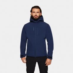 Kurtka męska softshell Alpinus ASO. Niebieskie kurtki męskie Alpinus, m, bez wzorów, z softshellu, bez kaptura, trekkingowe. Za 279.00 zł.