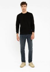 Jeansy, Slim Fit, D-DEXTER 49. Szare spodnie materiałowe męskie Volcano, bez wzorów, z elastanu. Za 199.99 zł.
