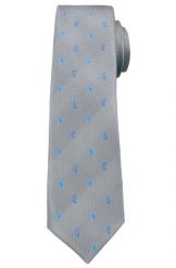 Szary Elegancki Krawat -Angelo di Monti- 6 cm, Męski, Błękitny Wzór Paisley, Nerka. Szare krawaty i muchy Angelo di Monti, bez wzorów, eleganckie. Za 45.00 zł.