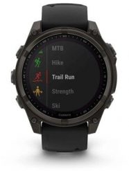 Zegarek sportowy Garmin Fenix 8 Solar Sapphire Czarny (010-02906-11). Czarne zegarki sportowe Garmin, bez wzorów. Za 4,508.00 zł.