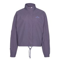 Kurtka do biegania damska Nike Trail Repel UV. Fioletowe kurtki sportowe damskie Nike, bez wzorów, bez ramiączek, bez kaptura, do biegania. Za 559.99 zł.
