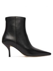 MICHAEL Michael Kors Botki Selina 40F5SLME6L Czarny. Czarne botki damskie MICHAEL Michael Kors, bez wzorów, ze skóry, bez obcasa, na szpilce, bez zapięcia. Za 699.99 zł.