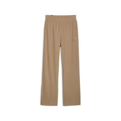 Legginsy do joggningu z wysokim stanem dla kobiet Puma Ess Elevated. Brązowe legginsy damskie Puma, bez wzorów, z bawełny. Za 177.95 zł.