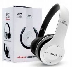 Słuchawki bluetooth P47 biały. Białe słuchawki bezprzewodowe R2 Invest. Za 34.99 zł.