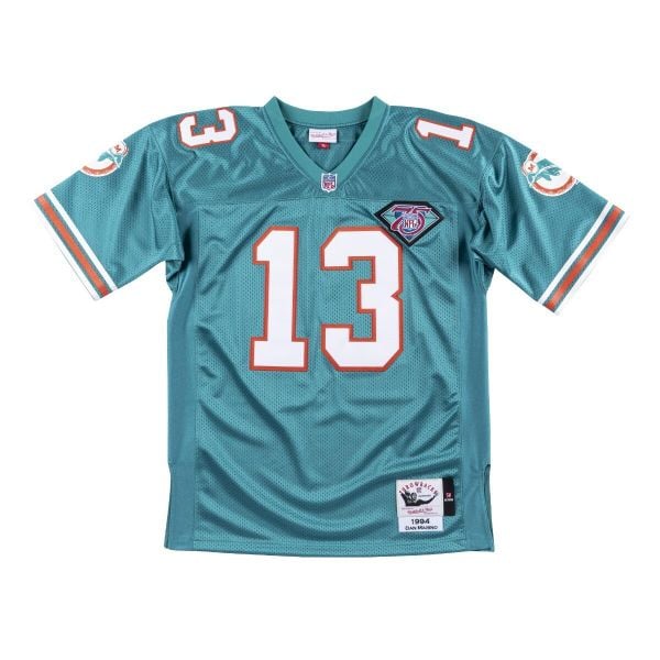 Koszulka Nfl Miami Dolphins Dan Marino. Niebieskie bluzki damskie Mitchell & Ness, bez wzorów, eleganckie, bez kołnierzyka, bez ramiączek. Za 1,169.00 zł.