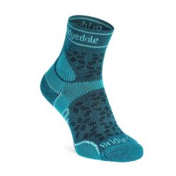Skarpety do biegania Bridgedale LW T2 MERINO 3/4 LD. Zielone skarpetki damskie Bridgedale, bez wzorów. Za 74.99 zł.