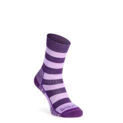 Skarpety turystyczne damskie Bridgedale Hike LW Merino Perf B Patrn. Fioletowe skarpetki damskie Bridgedale, bez wzorów, z wełny. Za 92.99 zł.