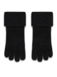 Coach Rękawiczki CCM98 Czarny. Czarne rękawiczki damskie Coach, bez wzorów, z dzianiny. Za 209.99 zł.
