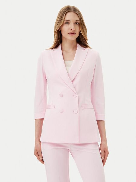 Imperial Marynarka JU25JAW Różowy Slim Fit. Czerwone marynarki i żakiety damskie Imperial, bez wzorów, z syntetyku, bez kołnierzyka, bez ramiączek. Za 309.99 zł.