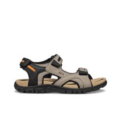 Sandały Geox Strada D. Brązowe sandały męskie Geox, na lato, bez wzorów, bez zapięcia. Za 341.50 zł.