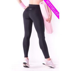 Czarne legginsy sportowe damskie 2skin PUSH UP BLACK NIGHT. Czarne legginsy damskie 2SkIN, s, bez wzorów, z elastanu, na fitness i siłownię. Za 199.00 zł.